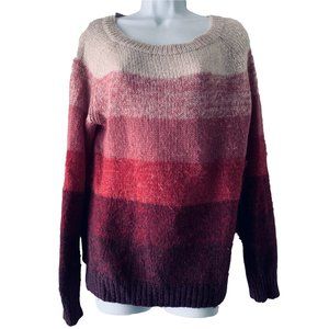 KOOKAI striped angora  pink sweater size M